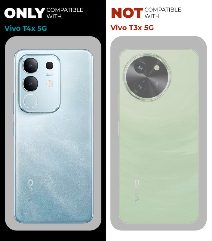 Silicone Grip Clear Case Ring Holder Kickstand For Vivo T4x 5G