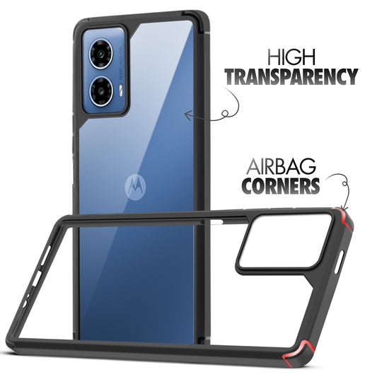 Silicone Border Transparent Back Cover for Motorola G34 5G