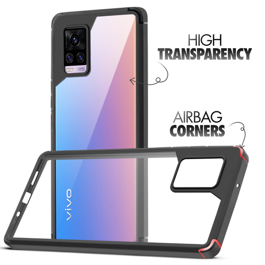 Silicone Border Transparent Back Cover for Vivo V20