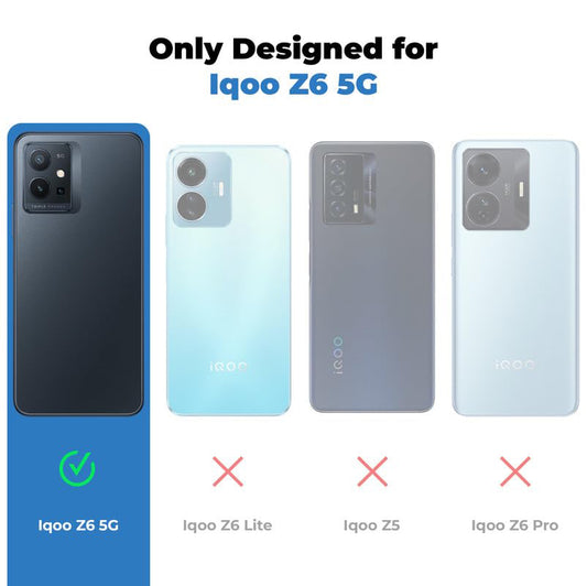 Silicone Border Transparent Back Cover for iQOO Z6 5G