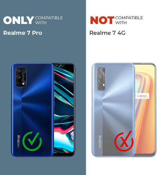 Silicone Border Transparent Back Cover for Realme 7 Pro