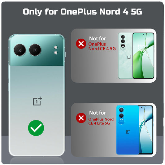 Shockproof Hybrid Transparent Phone Case For OnePlus Nord 4 5G with Hard Back and Soft Bumper for Maximum Protection