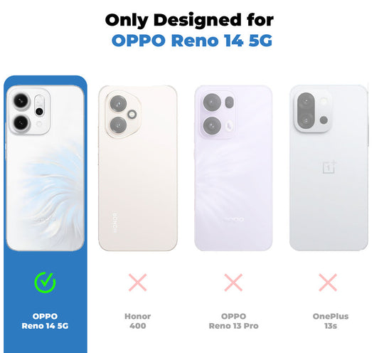 Transparent Back Cover with Silicone frame Matte Ring Holder Kickstand Case For Oppo Reno 14 5G