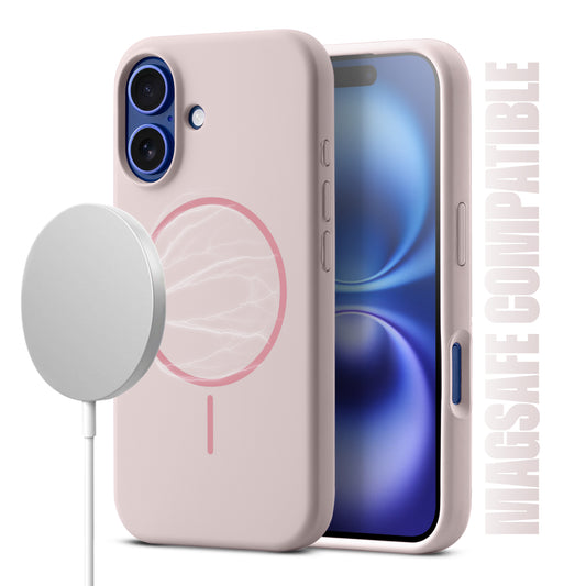 Liquid Silicon With Microfiber Lining Back Case For Apple iPhone 16 (MagSafe Compatible)