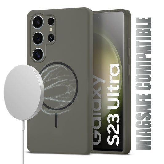 MagSafe Compatible Liquid Silicone Case For Samsung S23 Ultra 5G