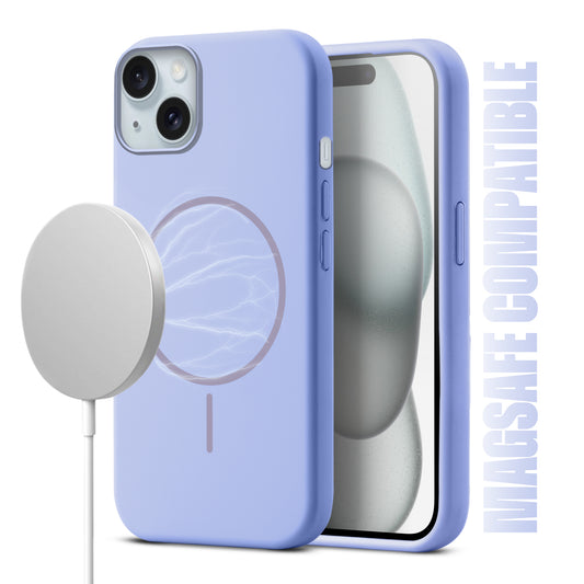 Liquid Silicon With Microfiber Lining Back Case For Apple iPhone 13 (MagSafe Compatible)