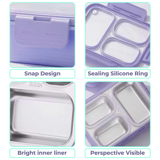 3-Compartment Leakproof Lunchbox