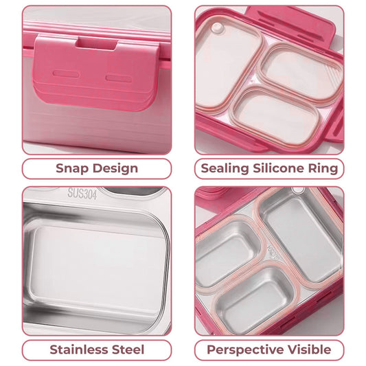 3-Compartment Leakproof Lunchbox