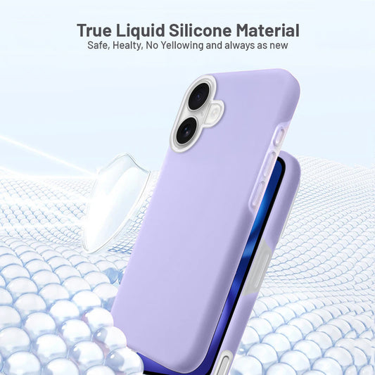 Smooth Touch Soft Silicone Back Case for Apple iPhone 16 with Camera Protection for a Sleek and Stylish Look