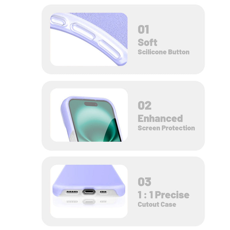 Smooth Touch Soft Silicone Back Case for Apple iPhone 16 Plus with Camera Protection for a Sleek and Stylish Look