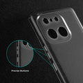 Close-up view of transparent case showing precise button cutouts and responsive side button coverage for Realme 16 Pro 5G