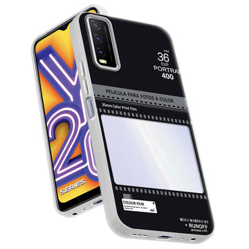 Designer Cover Case with Customizable Transparent Slot for Personalised Photos For Vivo Y20A