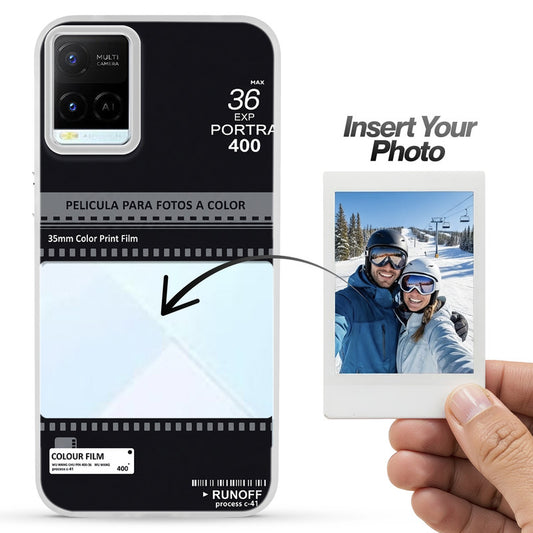 Designer Cover Case with Customizable Transparent Slot for Personalised Photos For Vivo Y21 2021