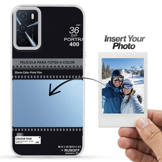 Designer Cover Case with Customizable Transparent Slot for Personalised Photos For Oppo A16