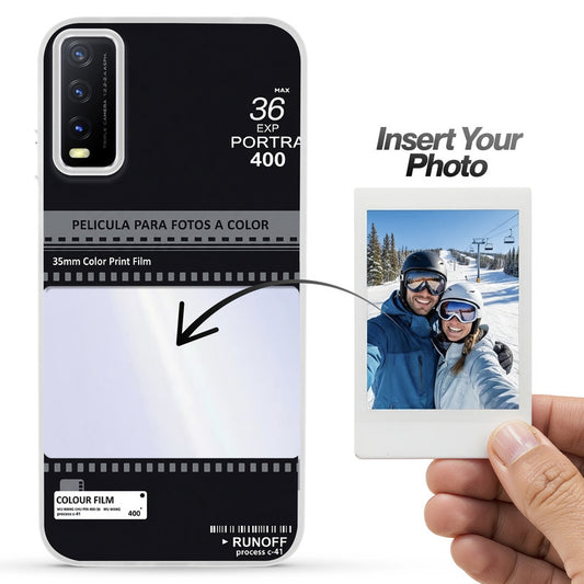 Designer Cover Case with Customizable Transparent Slot for Personalised Photos For Vivo Y20A