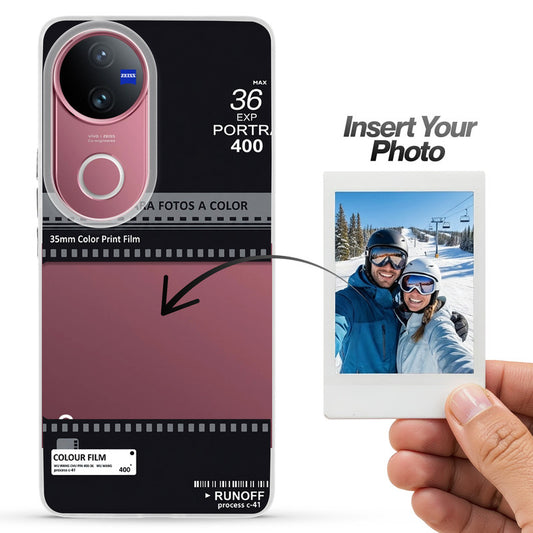 Designer Cover Case with Customizable Transparent Slot for Personalised Photos For Vivo V50 5G