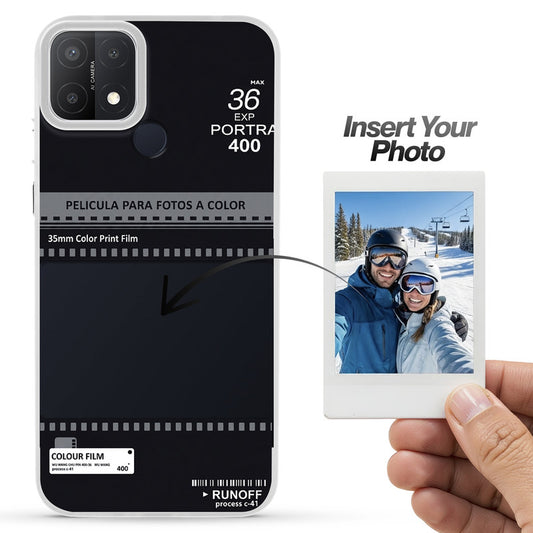 Designer Cover Case with Customizable Transparent Slot for Personalised Photos For Oppo A15