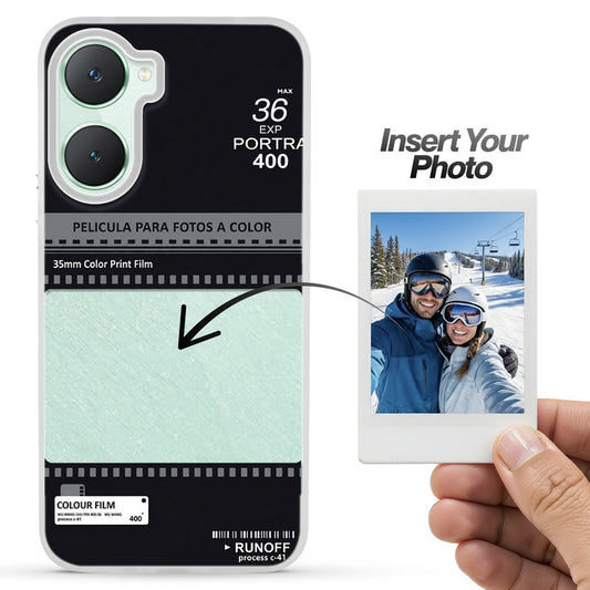 Designer Cover Case with Customizable Transparent Slot for Personalised Photos For Vivo Y18e