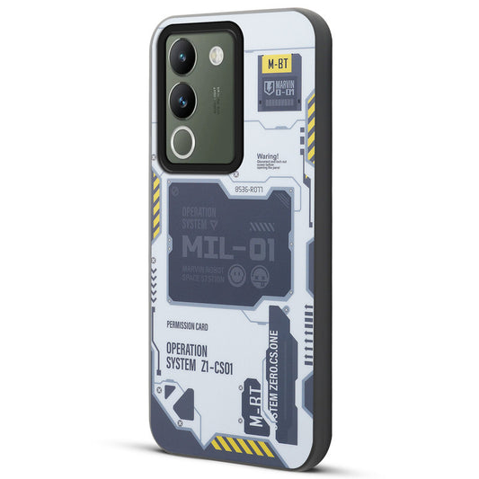 Mechanical Circuit Print Hard Back Cover For Vivo Y200 5G