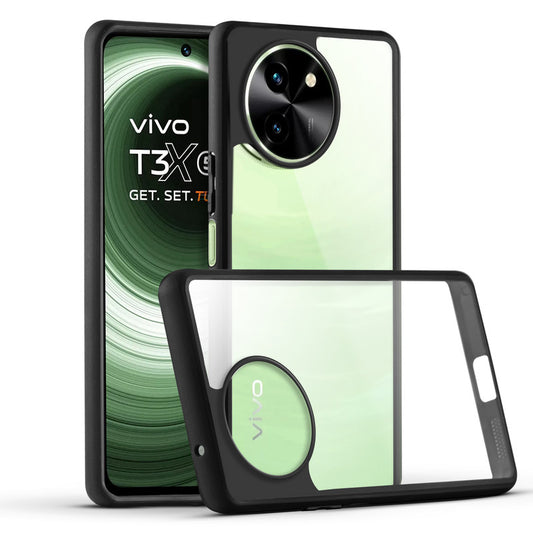 Soft Frame Clear Case For Vivo T3x 5G