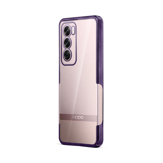 Crystal Clear Premium Shiny Edges Hard Back Case For Oppo Reno 12 5G