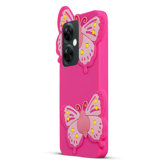 3D Vibrant Butterfly Silicone Phone Case For OnePlus Nord CE 3 Lite 5G