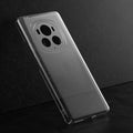 Crystal clear anti-yellow hard back case for Honor Magic 6 Pro placed on surface showing slim profile and precise camera cutouts