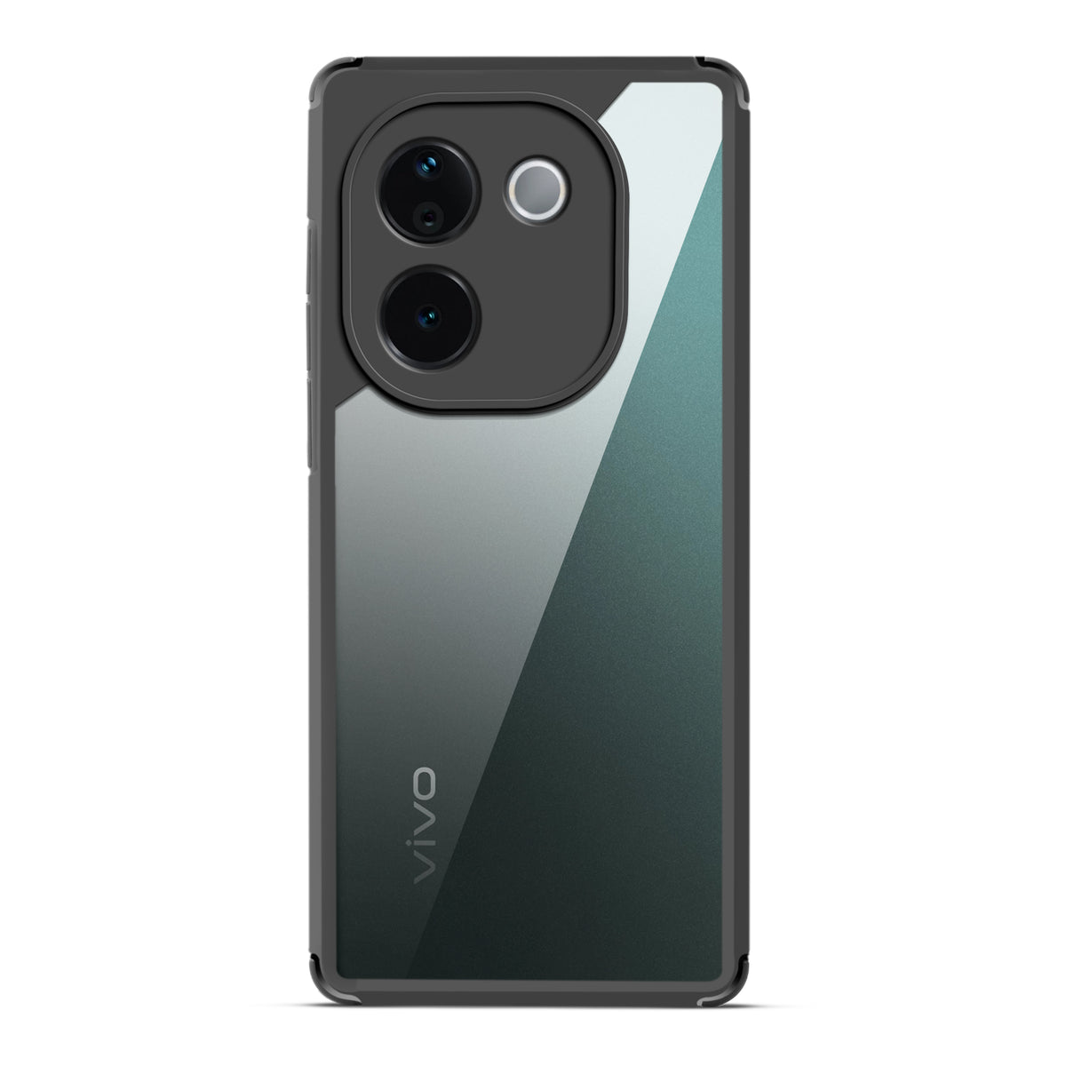 Silicone Border Transparent Back Cover for Vivo T3 Pro 5G