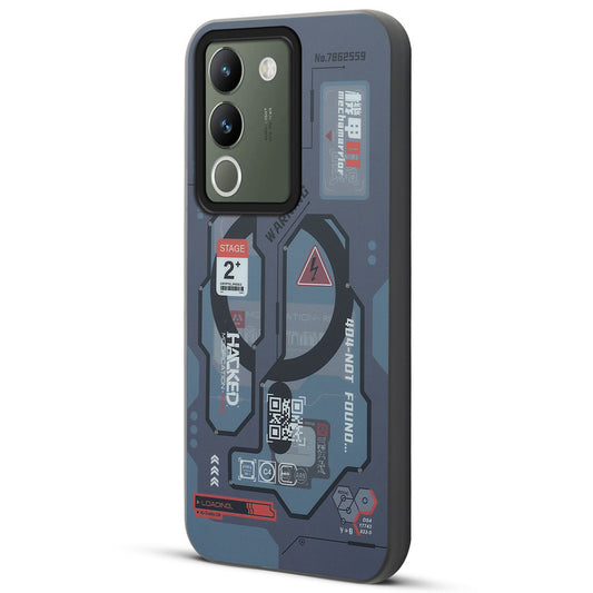 Mechanical Circuit Print Hard Back Cover For Vivo Y200 5G