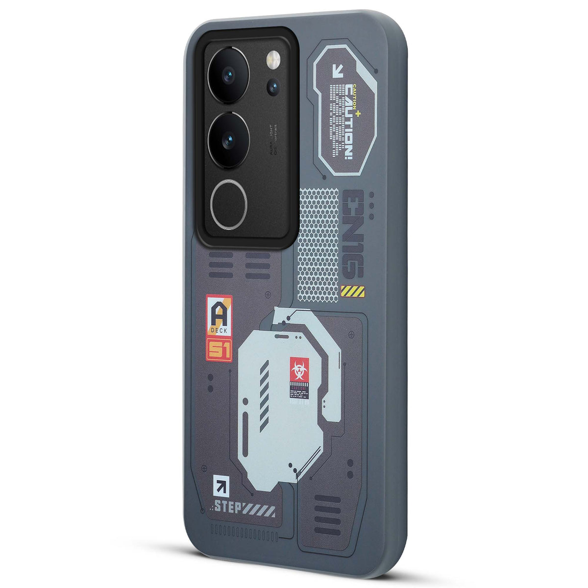 Mechanical Circuit Print Hard Back Cover For Vivo V29 5G