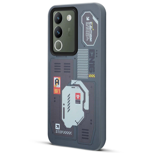 Mechanical Circuit Print Hard Back Cover For Vivo Y200 5G