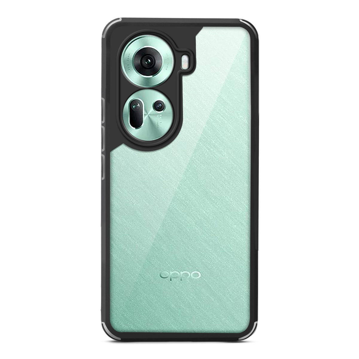 Silicone Border Transparent Back Cover for Oppo Reno 11 5G