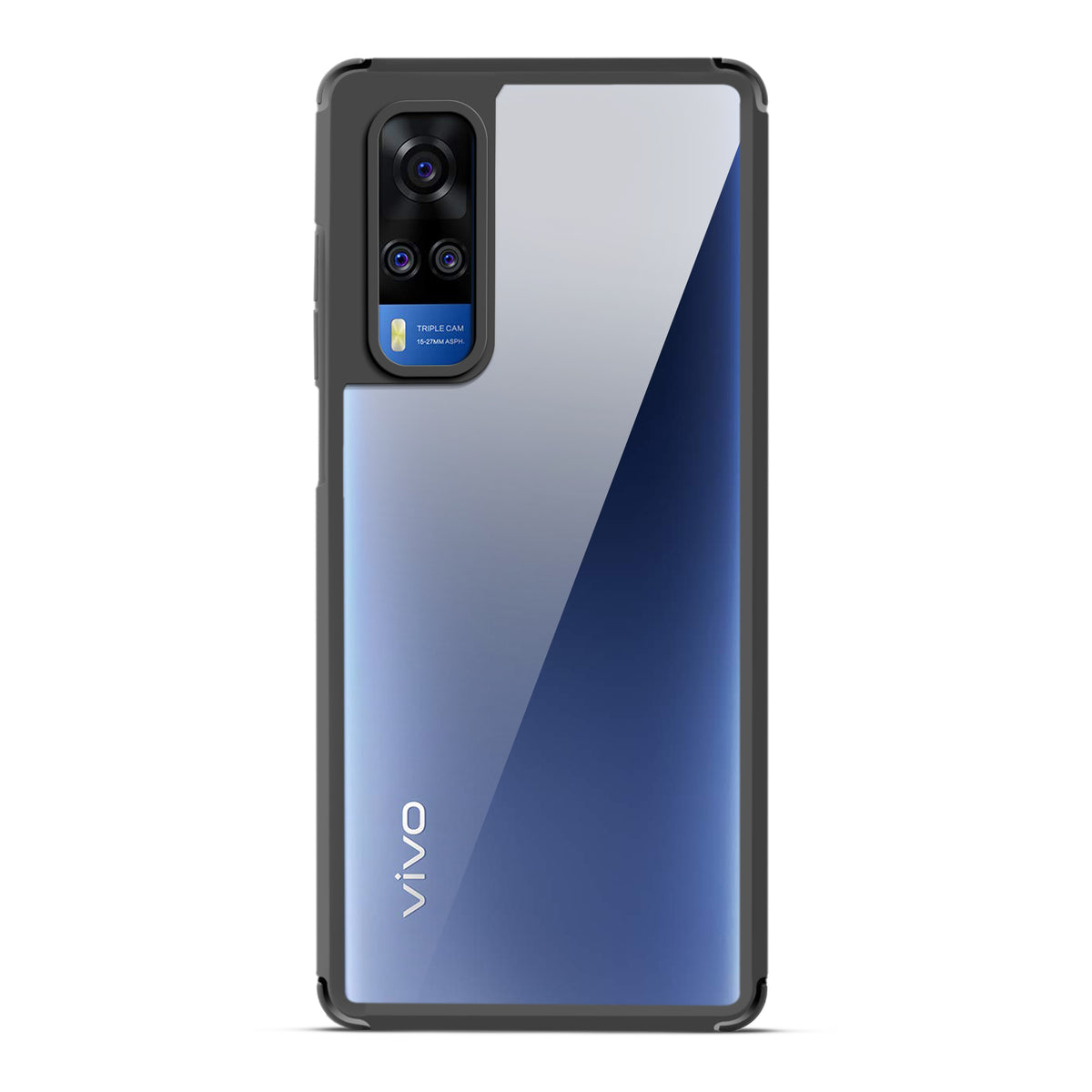 Silicone Frame Transparent Hard Back Cover for Vivo Y31