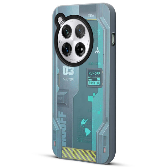 Mechanical Circuit Print Hard Back Cover For OnePlus 12R 5G