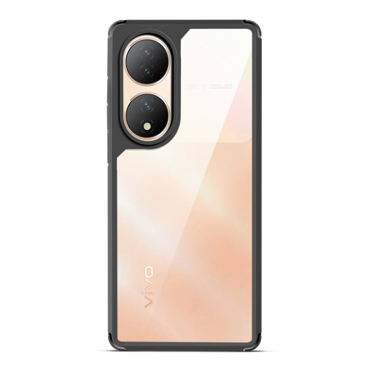 Silicone Frame Transparent Hard Back Cover for Vivo Y100