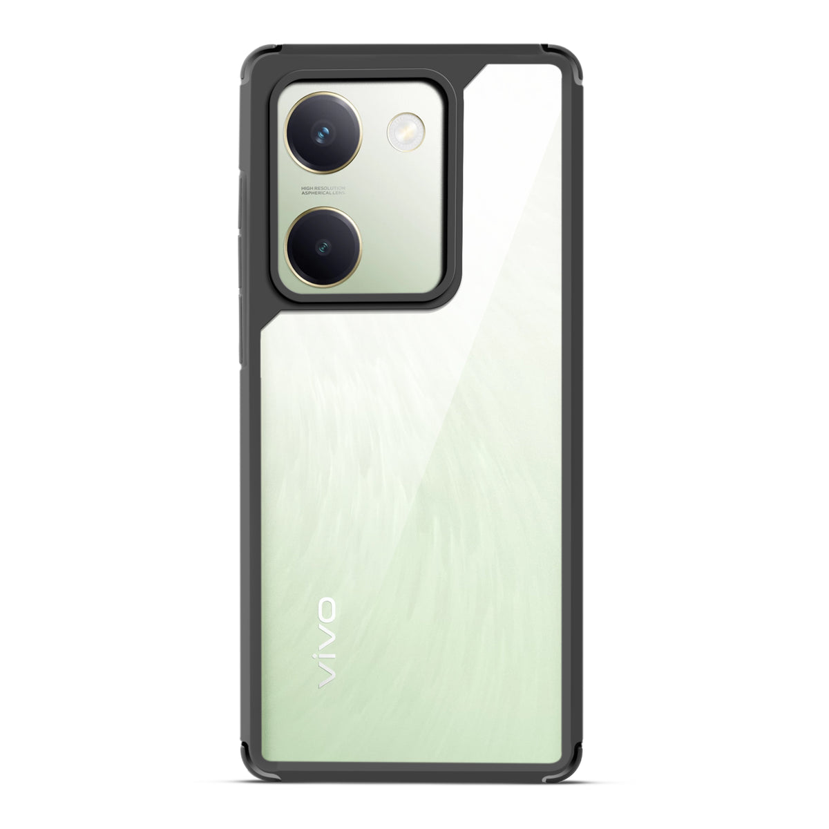 Silicone Border Transparent Back Cover for Vivo Y200 Pro 5G