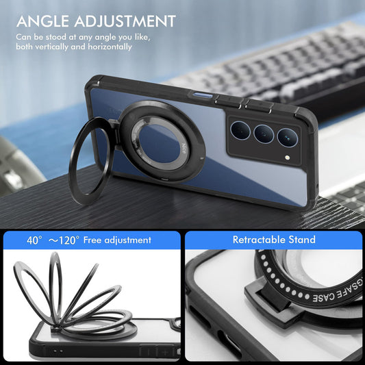 Silicone Grip Clear Case Ring Holder Kickstand For Realme P3x 5G