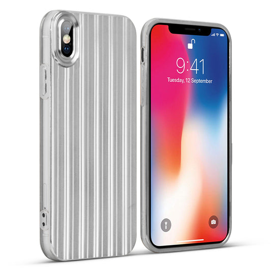 Shiny Chrome Line Back Cover for Apple iPhone X