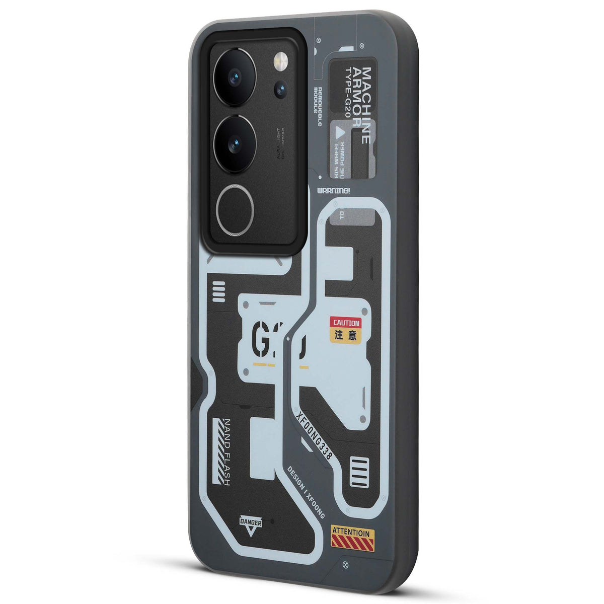 Mechanical Circuit Print Hard Back Cover For Vivo V29 5G