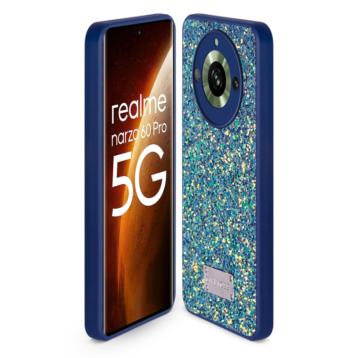 Sparkling Glitter Sequin Case with Camera Shield Back Cover For Realme 11 Pro Plus 5G