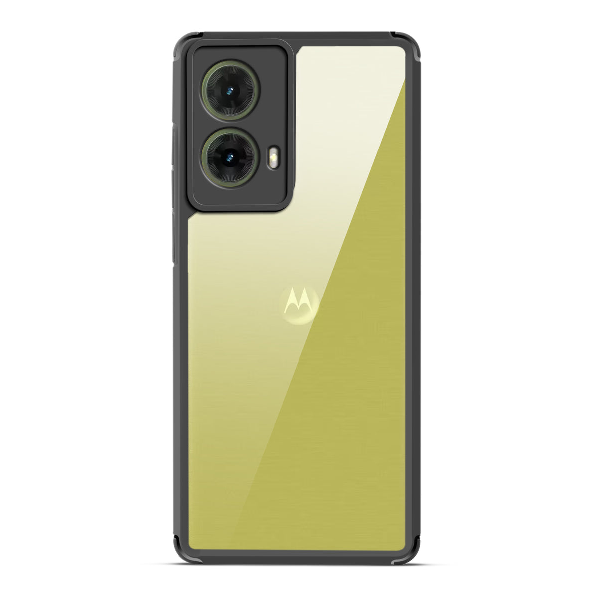 Silicone Border Transparent Back Cover for Motorola G85