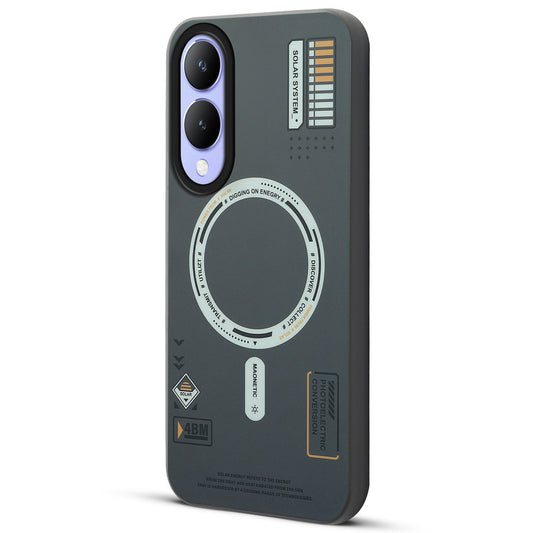 Mechanical Circuit Print Hard Back Cover For Vivo Y17s