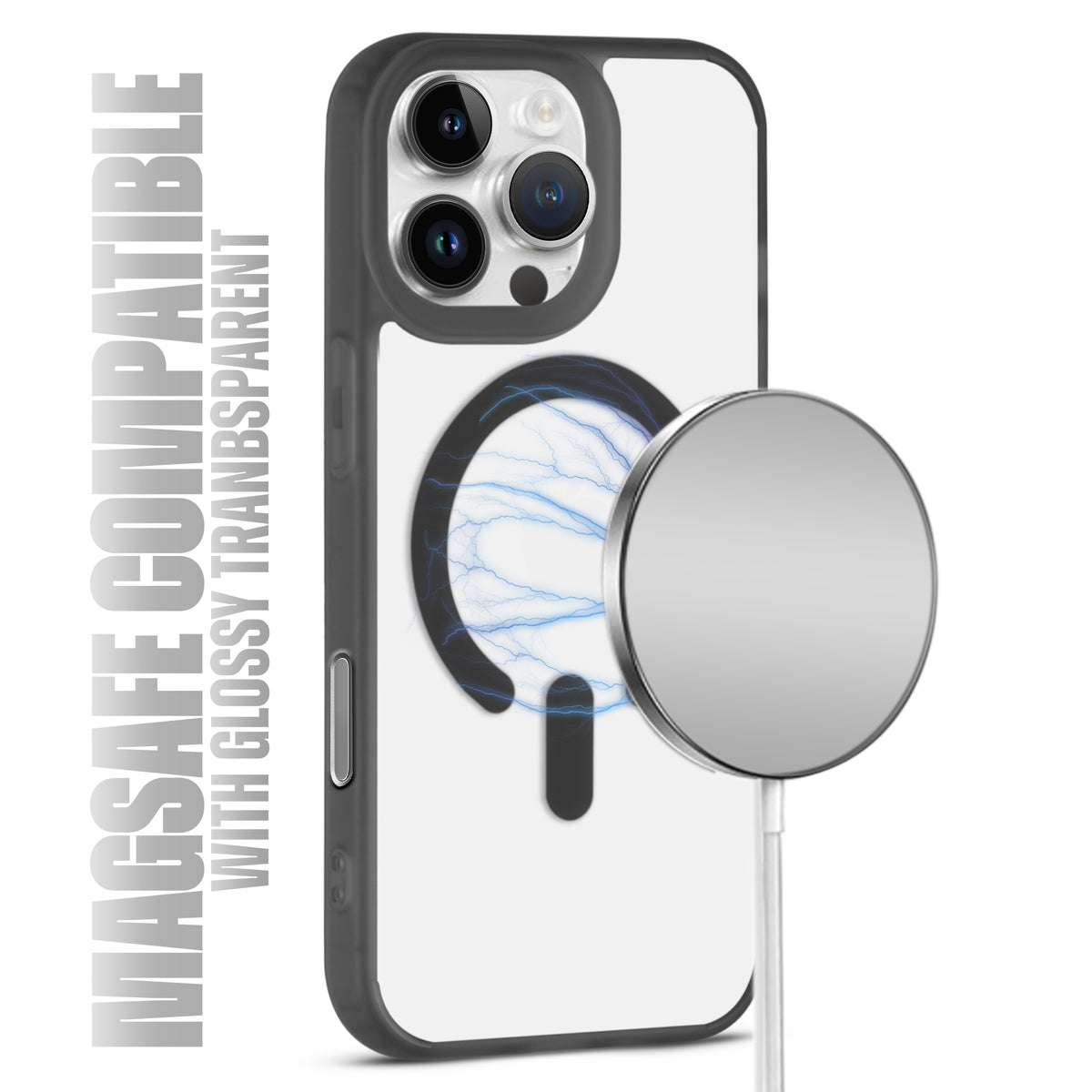 Slim Matte Finish Back With Wireless Charging Support-Compatible Cover for Apple iPhone 16 Pro