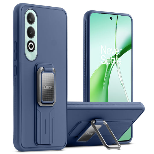 Premium Silicone Case with Metal Kickstand and Camera Protection Back Cover For OnePlus Nord CE 4 5G