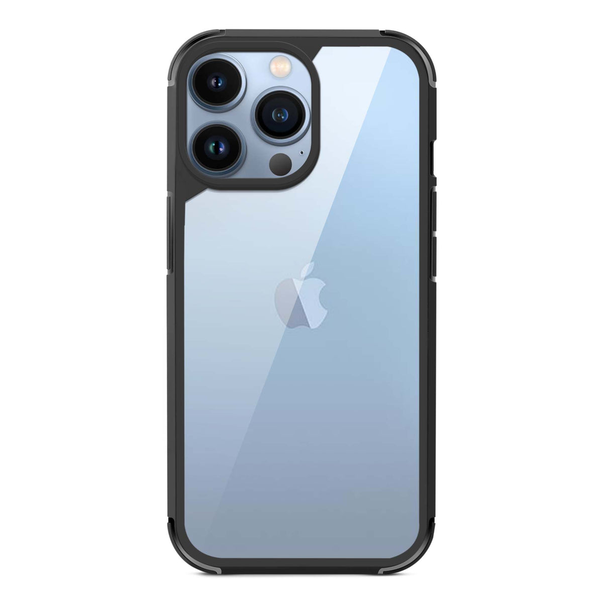 Silicone Border Transparent Back Cover for Apple iPhone 13 Pro