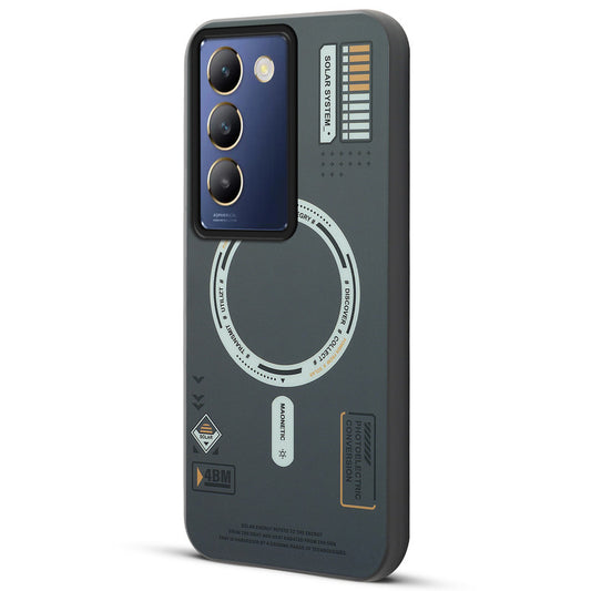 Mechanical Circuit Print Hard Back Cover For Vivo Y200e 5G