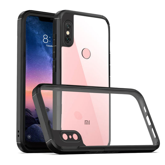 Silicone Border Transparent Back Cover for Redmi Note 6 Pro