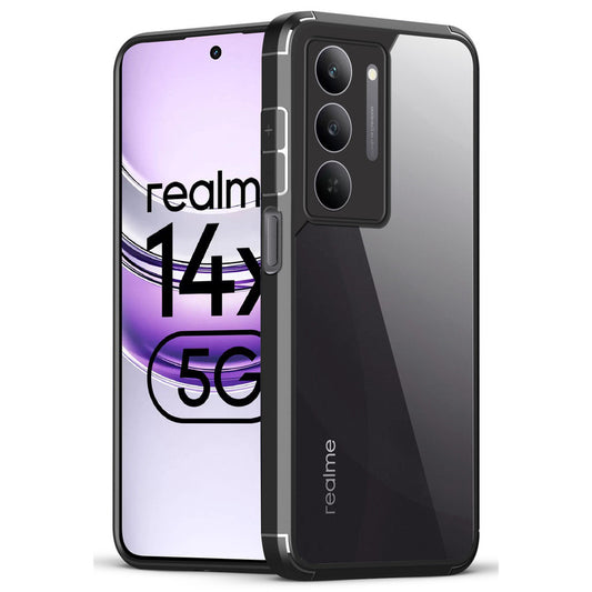 Silicone Border Transparent Back Cover for Realme 14x 5G