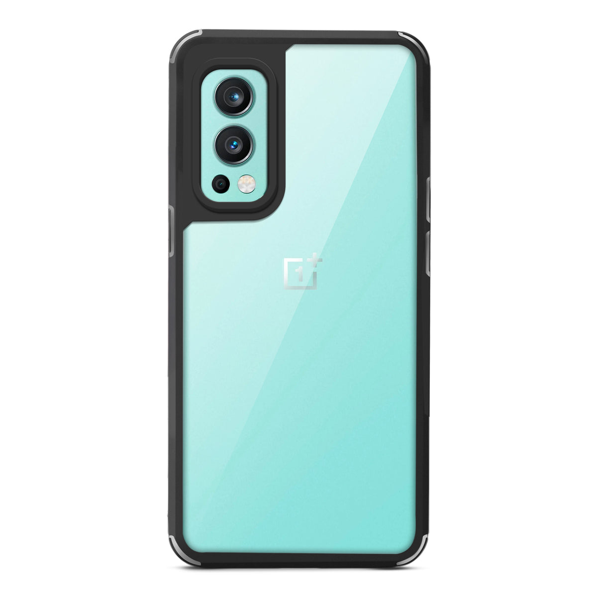 Silicone Frame Transparent Hard Back Cover for Oneplus Nord 2 5G