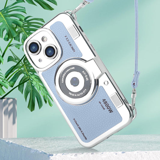 Cute 3D Vintage Camera Bag-Style Back Cover For Apple iPhone 14